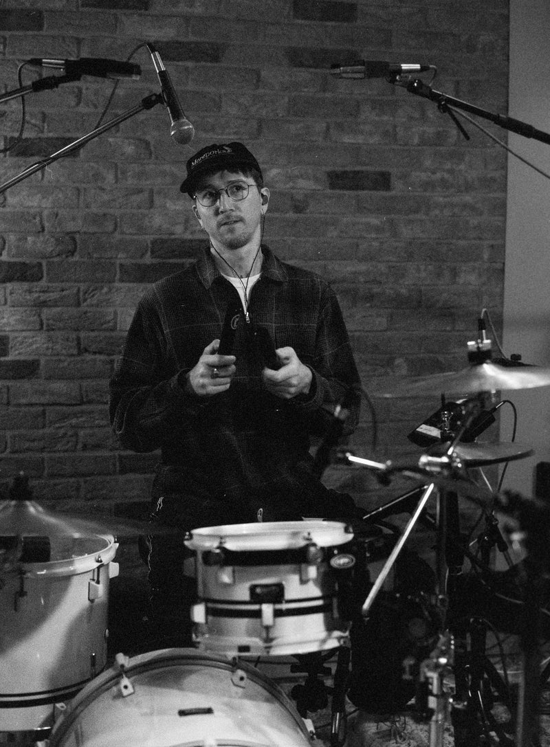 Ryan - recording drums on King Beard Man